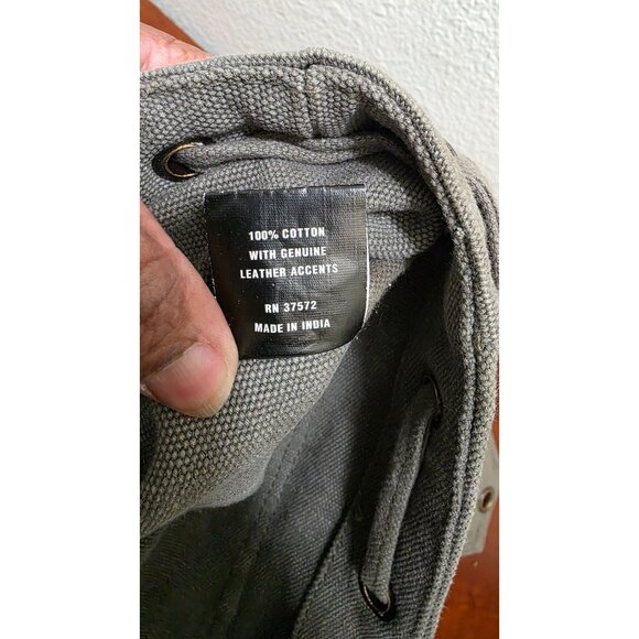 Rothco Canvas Hiking Backpack Leather Straps Adjustable Straps 18"x14" - Picture 8 of 8